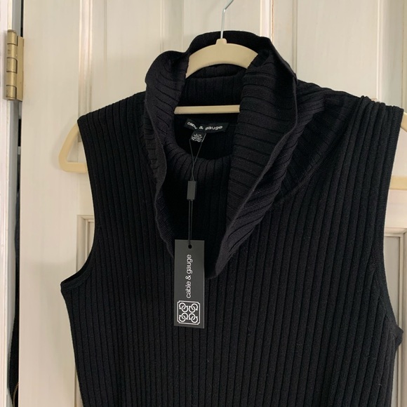 Cable & Gauge Tops - Cowl Neck Tank Sweater